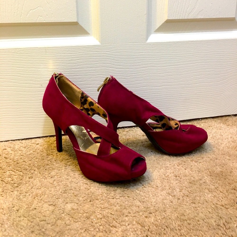 Burgundy heels